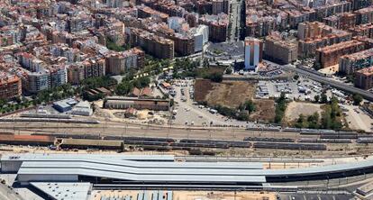 Los trabajos en el Parque Central de Valencia se realizar&aacute;n sobre la zona colindante con el barrio de Russafa, en la imagen.