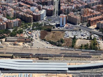 Los trabajos en el Parque Central de Valencia se realizar&aacute;n sobre la zona colindante con el barrio de Russafa, en la imagen.