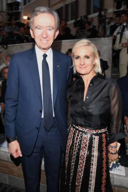 Bernard Arnault, con Maria Grazia Chiuri.