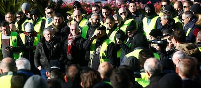 Asamblea de taxistas de Barcelona celebrada el pasado martes. 