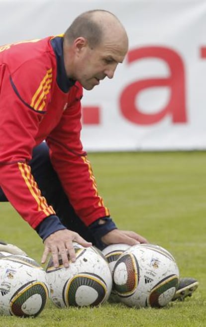 Ochotorena, durante un entrenamiento para el Mundial de Sudáfrica