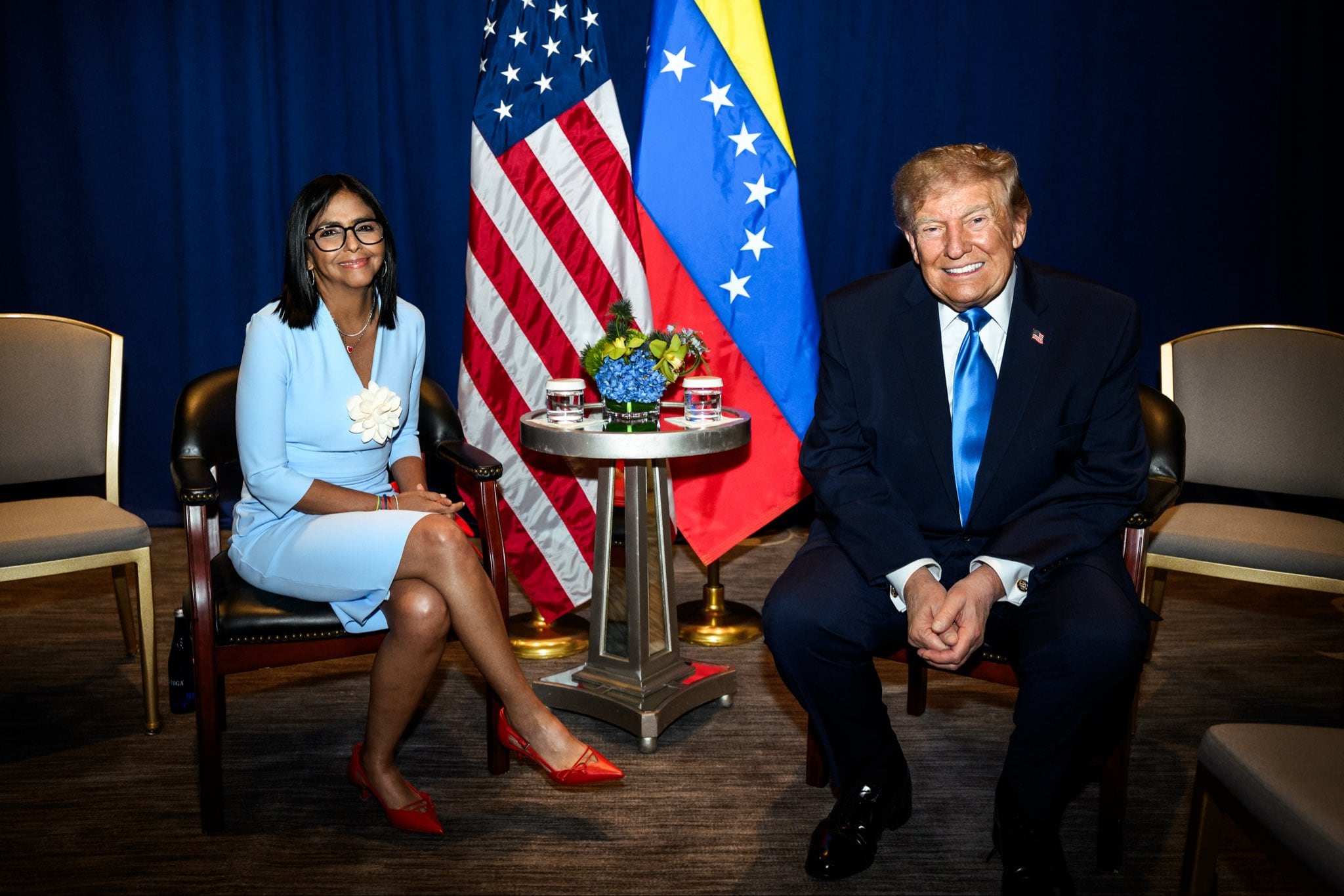 Trump y Delcy Rodríguez sellan el deshielo entre Caracas y Washington con un encuentro a puerta cerrada en Nueva York