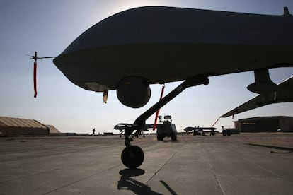 El dron MQ-1 Predator, momentos antes de iniciar una misión.