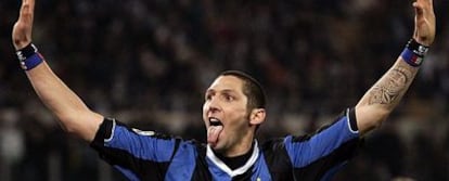 Materazzi celebra un gol con el Inter.