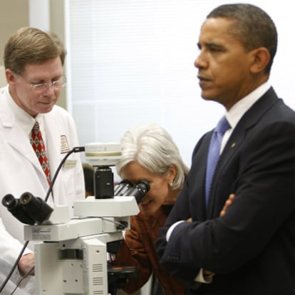 Obama, en la sede del Instituto Nacional de Salud, en 2009.
