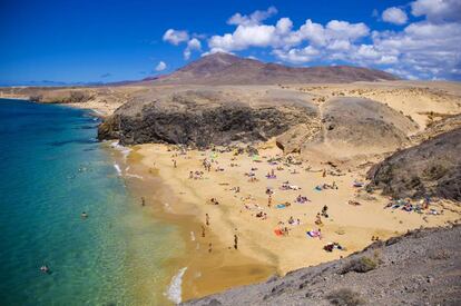 Playas de Papagayo, al sur de Lanzarote (Canarias).