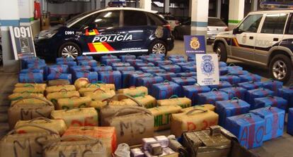Droga intervenida en Sanlúcar.