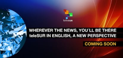 Captura de la p&aacute;gina web de Telesur en ingl&eacute;s.