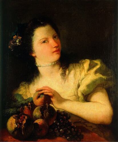 'Retrato de joven con frutas', c. 1768