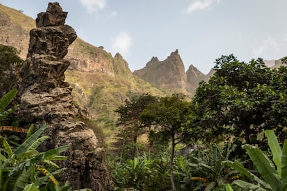 La exuberancia tropical del valle de Paul, en la isla de Santo Antão, contrasta con el paisaje árido de un archipiélago que históricamente ha mostrado ciertas fragilidades a la hora de garantizar una alimentación adecuada a sus habitantes. El suelo agrícola apenas cubre el 10% del territorio, mientras que el 80% de los alimentos, en su mayoría ultraprocesados, se importan del exterior. Sectores como la agricultura o la pesca, a pesar de su escasa participación en el PIB nacional, son pilares fundamentales para que los caboverdianos puedan acceder a una dieta con parámetros nutricionales adecuados.