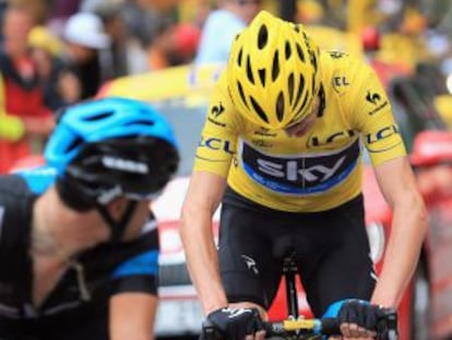 Froome, agotado en el Alpe D'Huez