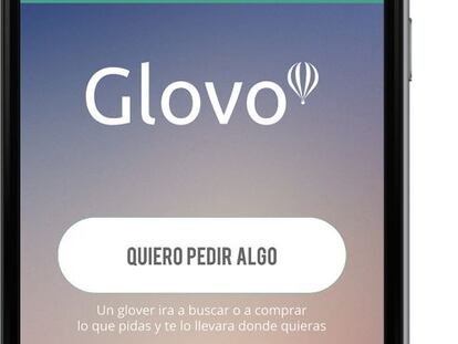 Diseño de la nueva aplicación Glovo para servicios de mensajería.