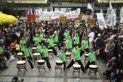 Manifestación antinuclear en Taipei, Taiwán. EFE/Archivo