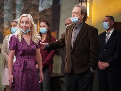 Un instante del rodaje de la nueva temporada de 'The Conners'