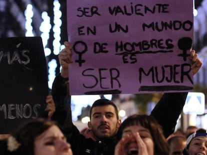 Imagen de una manifestaci&oacute;n contra la violencia machista.