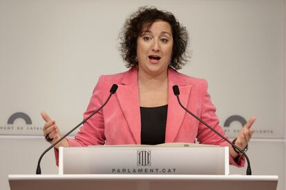 Alícia Romero, portavoz socialista, en el Parlament en una imagen de archivo.