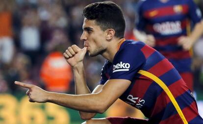 Bartra celebra su gol ante el Levante.