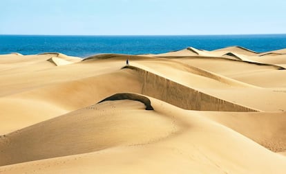 Las dunas de Maspalomas, una reserva natural de unas 400 hectáreas situada en el municipio de San Bartolomé (Las Palmas).