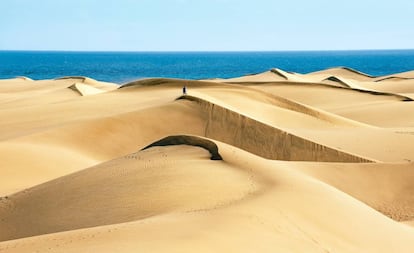 Dunas de la reserva natural de Maspalomas, al sur de Gran Canaria.