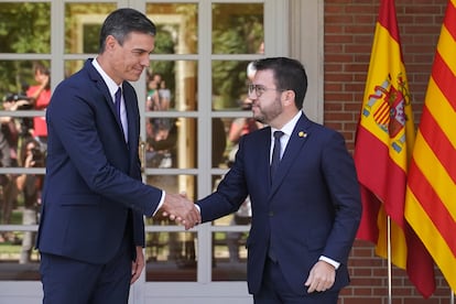 Pedro Sánchez recibía el viernes a Pere Aragonès en La Moncloa.