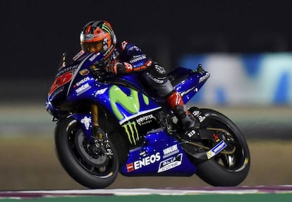 Maverick Viñales, en el circuito de Qatar.