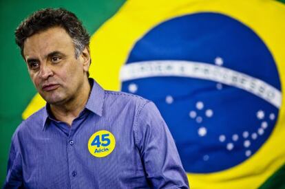 A&eacute;cio neves nesta quinta-feira no Rio. 