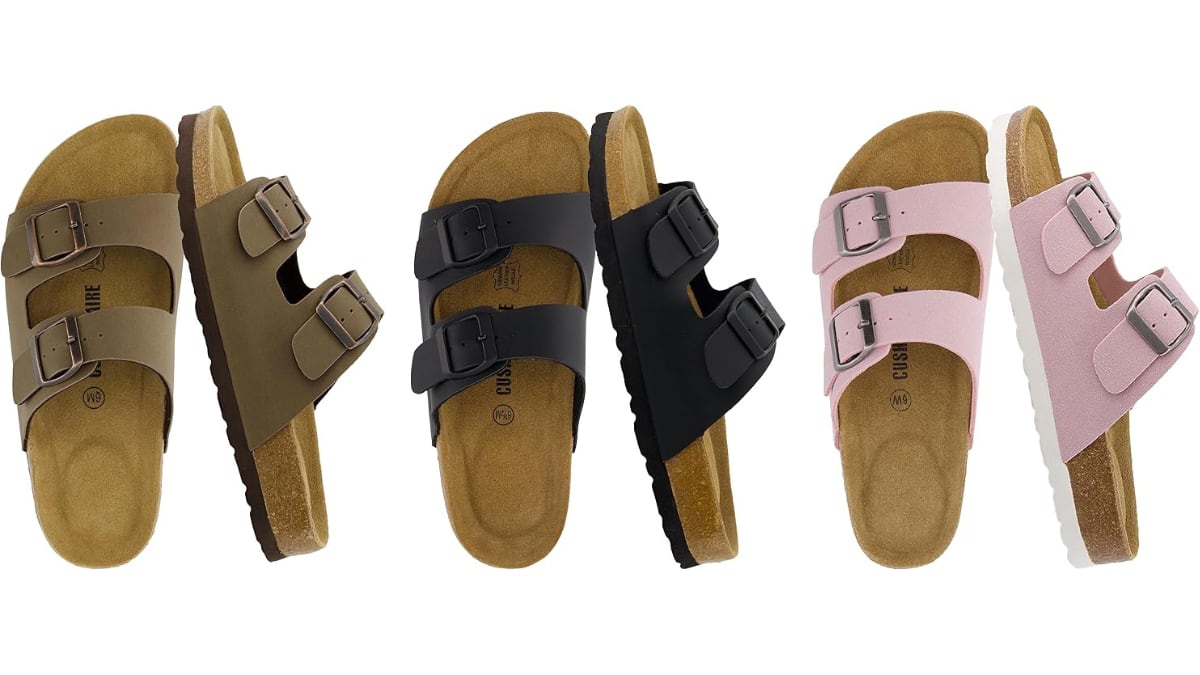 Sandalias tipo Birkenstock para mujer.