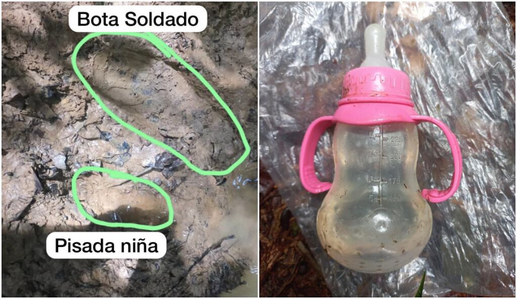 Algunas de las pistas encontradas durante la búsqueda de los cuatro niños desaparecidos en el Guaviare, Colombia.