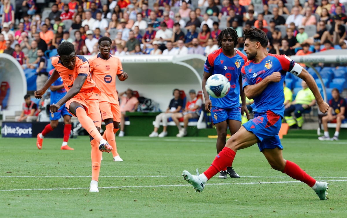 Adeyemi y los juveniles del Barcelona disfrutan en Basilea