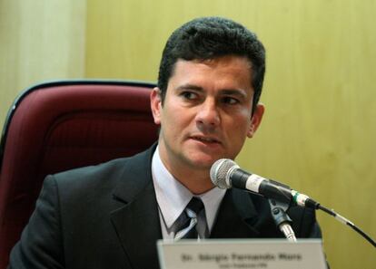 Sergio Moro, durante un seminario en Río de Janeiro.