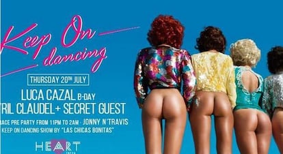 El cartel de la fiesta 'Keep on dancing' retirado por Heart Ibiza.