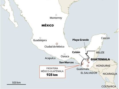 Frontera entre México y Guatemala