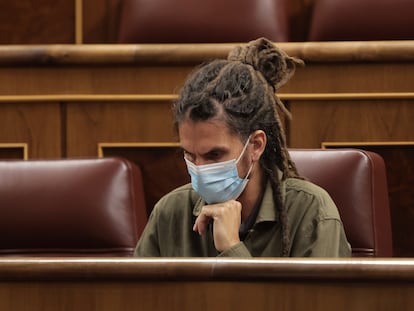 Alberto Rodríguez en una sesión plenaria en el Congreso de los Diputados, el pasado 14 de octubre, en Madrid, (España).