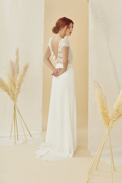 Uno de los vestidos de novia que en 2019 Laure de Sagazan creó para Monoprix.
