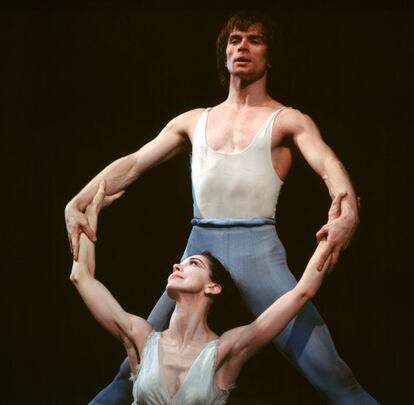 Rudolf Nureyev ensayando 'Margarita y Armando', en 1969.