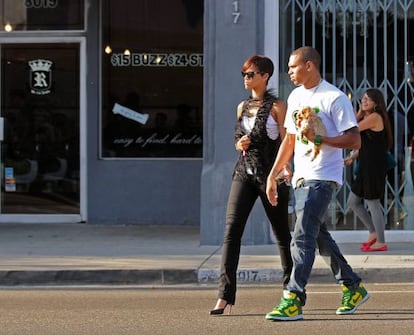 Chris Brown y Rihanna durante la época en que salían juntos.