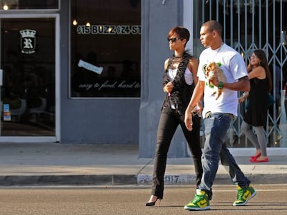 Chris Brown y Rihanna durante la época en que salían juntos.