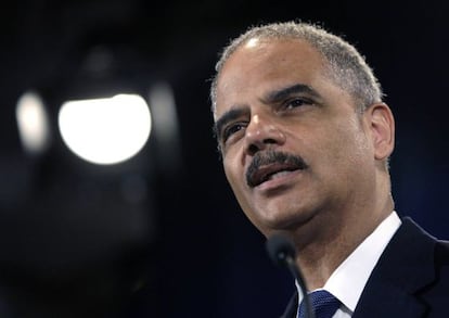 Eric Holder, fiscal general de EE UU, durante un discurso en Washington en 2013.