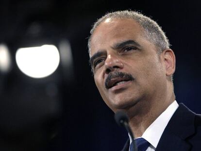 Eric Holder, fiscal general de EE UU, durante un discurso en Washington en 2013. 