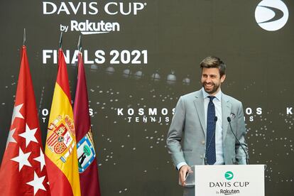 Gerard Piqué, en mayo de 2021 durante un acto en la Casa de Correos de Madrid.