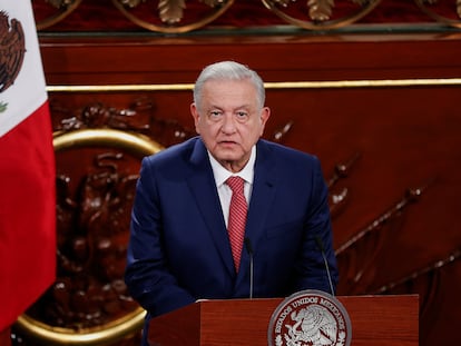 Andrés Manuel López Obrador, durante la Ceremonia de Exposición de las iniciativas de Reforma a la Constitución, en Ciudad de México, el 5 de febrero de 2024.