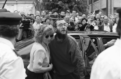 Liberación de Jose Antonio Ortega Lara, secuestrado por ETA, en Mondragón (Gipuzkoa), el 1 de julio de 1997. 