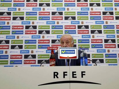 El seleccionador espa&ntilde;ol, Vicente del Bosque, el martes.