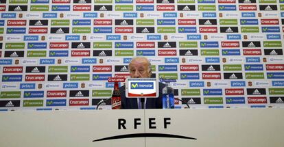 El seleccionador espa&ntilde;ol, Vicente del Bosque, el martes.