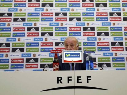 El seleccionador español, Vicente del Bosque, el martes.