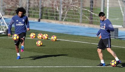 Marcelo y James se entrenan al margen del grupo.