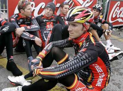 Valverde, antes de la salida de la primera etapa de la Vuelta a Mallorca el pasado domingo.