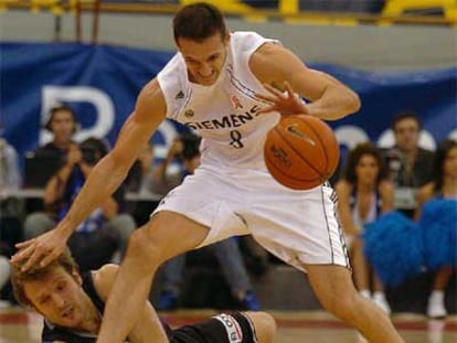 Rakocevic, en el partido de la Liga ACB que el Madrid ganó el domingo al Lagun Aro Bilbao en Vistalegre.