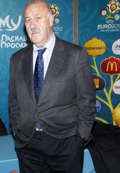 Del Bosque durante el encuentro de seleccionadores de la pasada semana en Varsovia