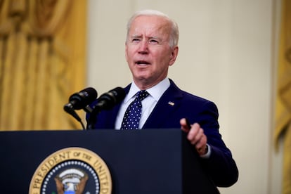 El presidente Joe Biden habló sobre Rusia en la Casa Blanca la semana pasada.